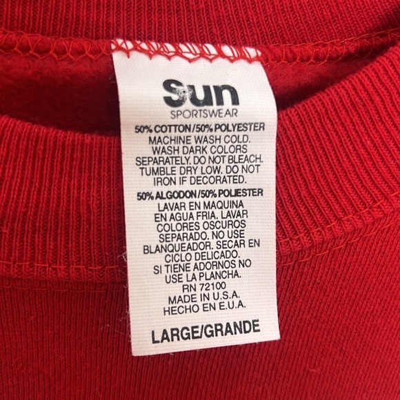 Vintage 90s Deadstock Christmas Crewneck Sweatshirt Angels Noel Holiday - Picture 8 of 9